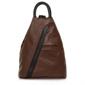 Rucsac dama din piele naturala DiAmanti Raena Marrone-Nero